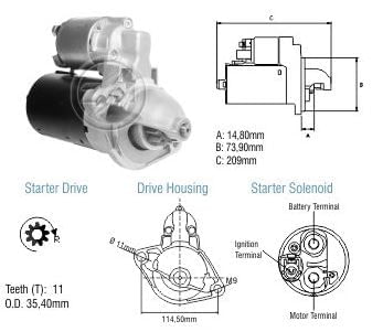 MOTOR PARTIDA  TOYOTA COROLLA 04-07  - ZM8011006