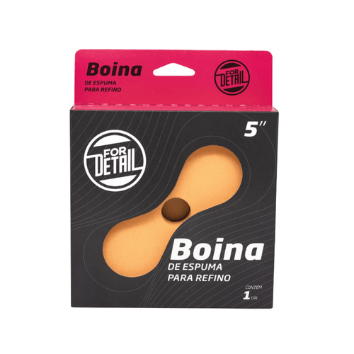 BOINA DE ESPUMA COM FURO CORTE LARANJA 5,5 POLEGADAS DETAILER