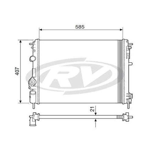 Radiador Renault Scenic 1.6 2.0 16V 1999 A 2004