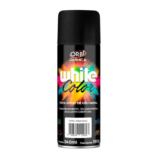 Tinta Spray Preta Fosco