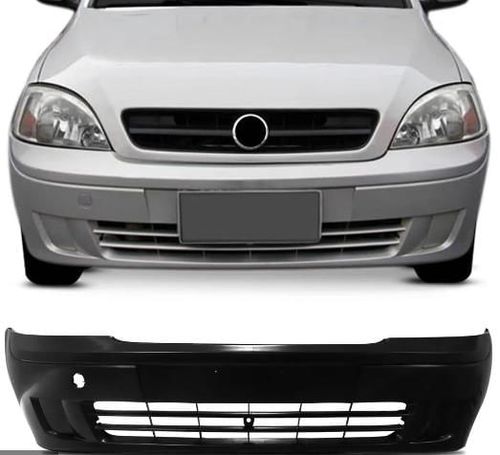 Parachoque Dianteiro Corsa 2003 A 2007 Preto Liso Sem Furo