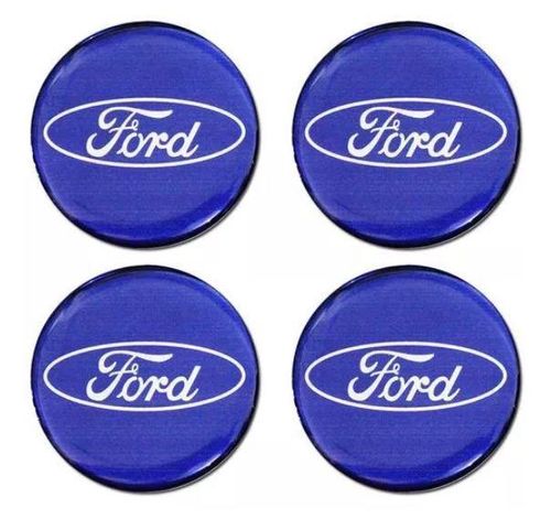 Emblema Calota Resinado (Ford) Azul 48Mm