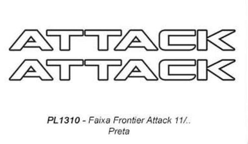 Faixa Lateral Nissan Frontier 11 Attack Preta