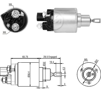 AUTOMATICO RELE MOTOR PARTIDA BOSCH COROLLA NOVO 12V - ZM2978