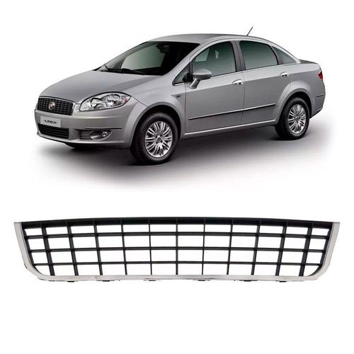 Grade Parachoque Diant Fiat Linea 09 Inf Central (Preto)