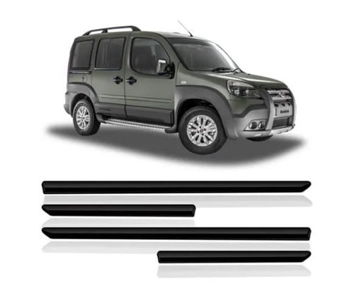 Friso Lateral Fiat Doblo 2002 A 2010 Preto