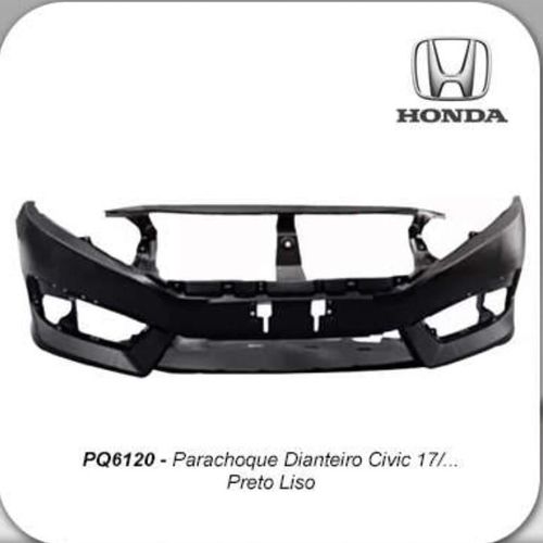 Parachoque Diant Honda Civic 2017 Preto Liso