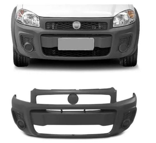 Parachoque Diant Fiat Strada Working 14 18 Cinza Sem Furo C