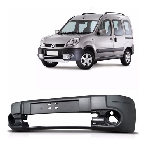 Parachoque Diant Renault Kangoo 2008 Preto Text C Furo