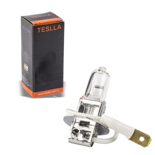 Lâmpada H3 Teslla Halógena 12V 55W 3200K