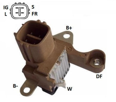 REGULADOR VOLTAGEM ALTERNADOR 14V TOYOTAHILUX PIT BULL 07CRV  - IKR5148