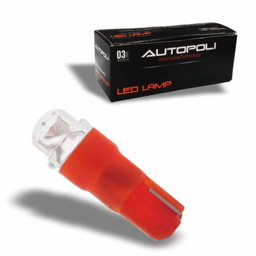 Lâmpada Luz de Painel Porta Luvas Autopoli LED Esmagadinha Vermelho 12V 0,9W