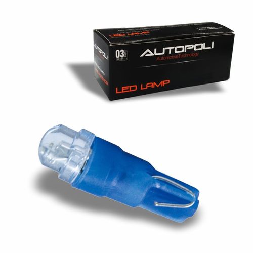 Lâmpada Luz de Painel Porta Luvas Autopoli LED Esmagadinha Azul 12V 0,9W