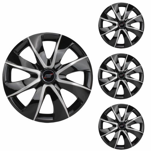 Jogo Calota Aro 14 Prime Black Silver Universal