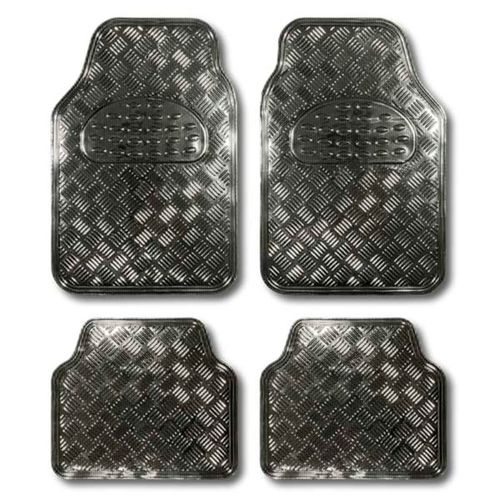 Jogo Tapete Automotivo Alumínio Chumbo Carbono Tuning Uso Universal - 4 Peças
