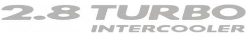 Emblema Adesivo 2.8 Turbo Intercooler S-10 03 Prata