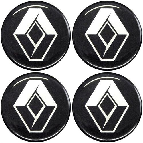 Emblema Calota Resinado (Renault) Preto 48Mm