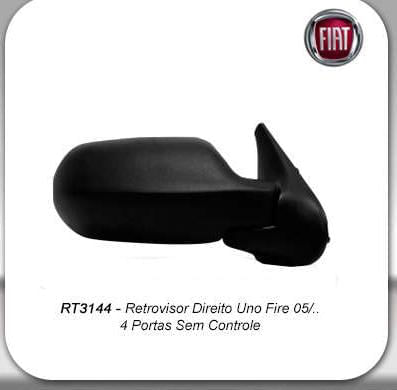 Espelho Ext Fiat Uno 05 4Pts Dir Fixo