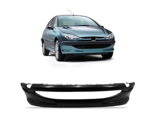 Parachoque Diant Peugeot 206 99 03 Preto Liso S Furo