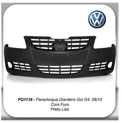 Parachoque Diant Gol G4 08 10 Liso C Farolete
