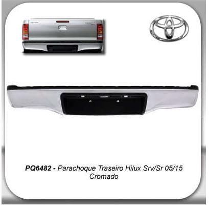 Parachoque Tras Toyota Hilux Srv 05 15 (Sem Degrau) Cromado
