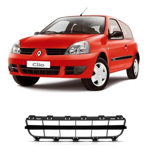 Grade De Para-choque Central Renault Clio 2005 Em Diante