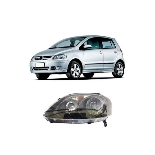 Farol Duplo Esquerdo Volkswagen Fox 2004/2010 Máscara Negra
