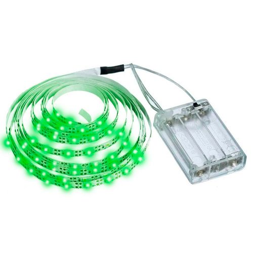 Fio Fita LED Luz Verde 120 Lâmpadas LED 2m À Pilha