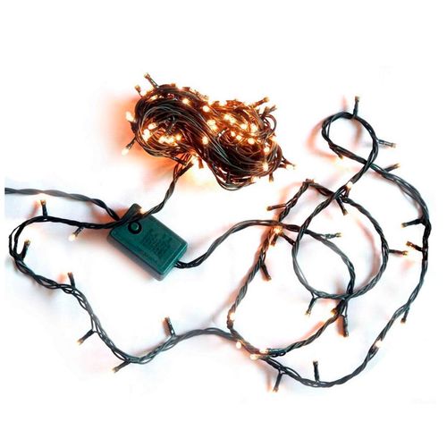 Pisca De Natal 100 Micro Lâmpadas 10 Funções Fio Verde 5 M 220V
