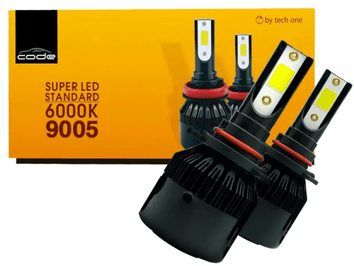 KIT LAMPADA DE LED AUTOMOTIVA SUPER LED STANDARD 9005 6000K CODE