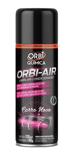 LIMPA AR CONDICIONADO CARRO NOVO ORBI AIR 200ML ORBI QUIMICA