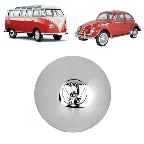 Calota Cromada Abaulada Roda 5 Furos Fusca Kombi