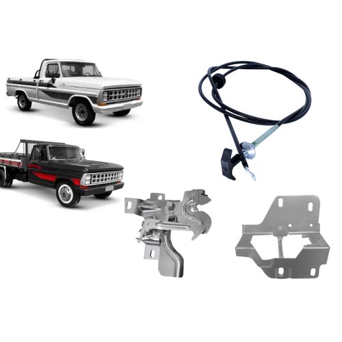 Kit Fecho Capô F1000 F4000 Ano 1989 A 1992 C/ Cabo