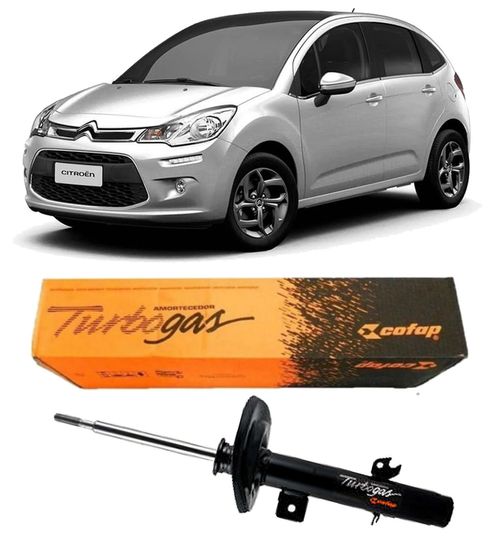 Amortecedor Dianteiro Citroen C3 2013 A 2021 Esquerdo Automa